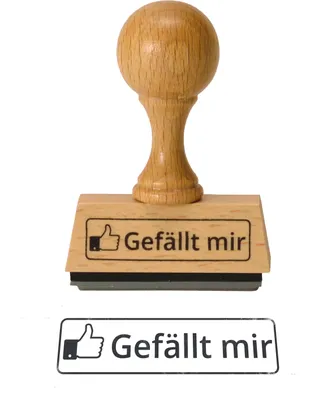 Produktbild von Der Gefällt mir Holzstempel