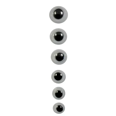 Image de Set d'yeux vacillants, 100 pièces de 3 - 14 mm, en 6 tailles