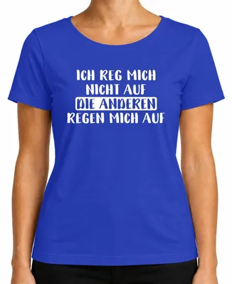 Immagine prodotto di I'm not upset Sarcastic Funny Saying Statement Humour Ladies T-Shirt, Blue, M