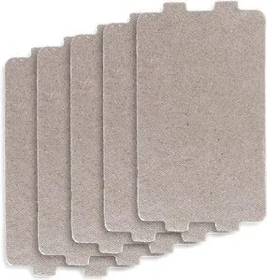 Obrázek produktu pro Náhradní slídové destičky do mikrovlnných trub, balení po 6 kusech, univerzální kryt vlnovodu 6,4 x 11,7 cm, tepelně odolné a izolační, řezatelné, náhradní díl do mikrovlnných trub