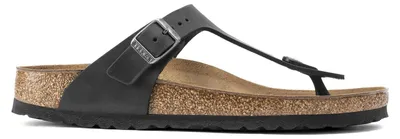 Productafbeelding van Birkenstock Gizeh Vetleer Zwart Normaal Voetbed Slipper