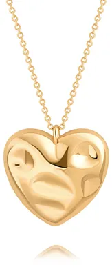 Produktbild von KOOUNUATA Große Herz Anhänger Halskette Statement 18k Gold Lange Halskette Herbs