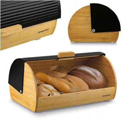 Produktbild von Konighoffer Nero Brotdose aus Bambus Groß 39cm Schwarz