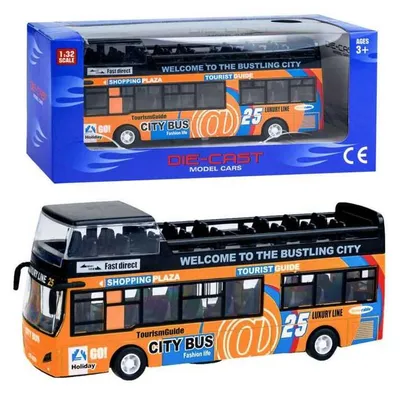Obrázok produktu pre Kovový dvojposchodový autobus ZA2094 - žltý