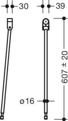 Produktbild von HEWI 950.50B021XA 95 Bodenstütze f. SK-Griffe 801.50.,