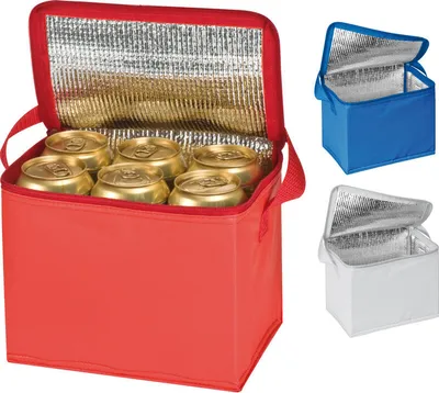 Produktbild von 3x Kühltasche für 6 Dosen à 0,5l / Farbe: je 1x blau, rot und weiß