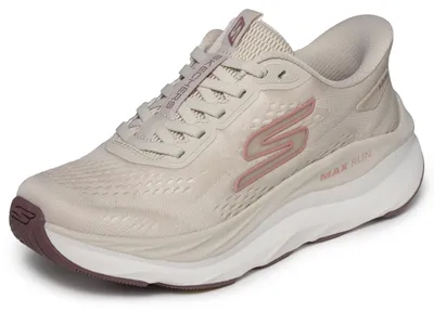 Productafbeelding van Skechers dames sneakers, model Max Run, slip-on, naturel textiel, maat 37 EU