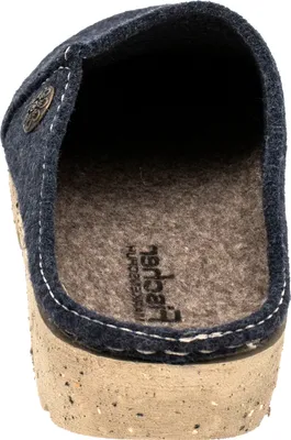 Produktbild von Fischer Damen Hausschuh Filz Pantoffel Plateau florale Zierniete 636300, Größe:41 EU, Farbe:Blau