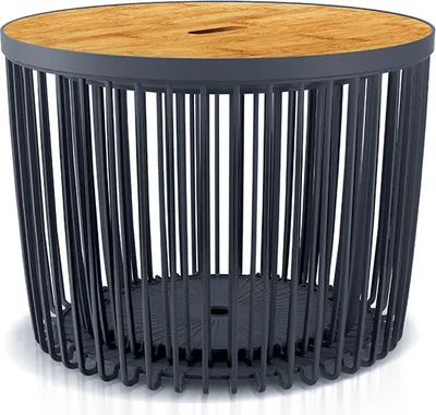 Produktbild von nabbi Universalkorb aus Kunststoff mit Deckel (2 Stück) ICLU3TS 50/100 l - Anthrazit