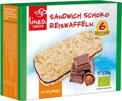 Produktbild von Linea Natura Sandwich Schoko Reiswaffeln 120g