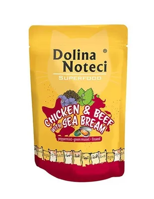 Zdjęcie produktu dla Dolina Noteci Superfood kurczak i wołowina z doradą, Dorosły, Kurczak, 85 g