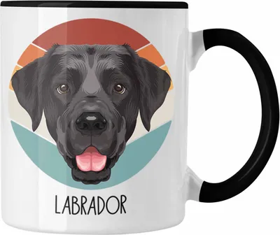 Produktbild von Trendation - Labrador Besitzer Tasse Geschenk Lustiger Spruch Geschenkidee Labrador Mama Papa (Schwarz)