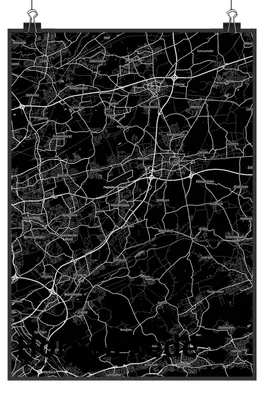 Produktbild von Mr. & Mrs. Panda Bild Holzwickede DIN A2 - Geschenk, wanddeko, Plakat, kunstdruck poster, Stadt, Dorf Karte Landkarte Map Stadtplan, drucke