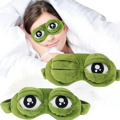 Obrázek produktu pro Dvě plyšové 3D masky na oči s kresleným motivem – ochrana obličeje pro spánek doma i na cestách.