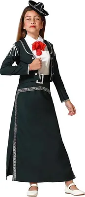 Produktbild von Atosa Mariachi-mädchenkostüm Schwarz 10-12 Years Kinder Schwarz 10-12 Years