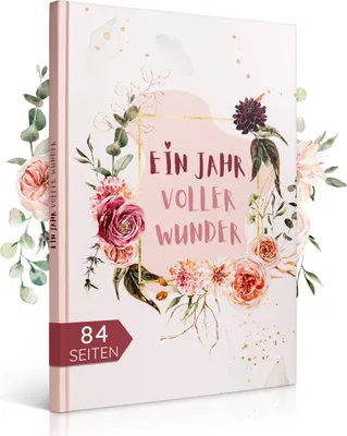 Immagine prodotto di EULENTALER® L'album del bebè - Un anno pieno di miracoli I Ideato da genitori e pedagoghi I Din A4 I Diario del bebè, libro dei ricordi, libro del bebè da scrivere I Rosso
