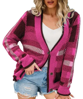 Productafbeelding van Vrouwen Cardigan met Lange Mouwen en Knopen, Casual V Neck
