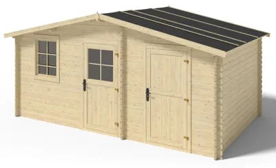 Immagine prodotto di Casetta da giardino in legno - 15m2 - 5x3m - 28mm - colore: naturale
