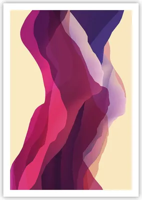 Produktbild von Poster - Poster ohne Rahmen - Abstraktion Berge Rosa - 70x100 cm - Wand Bild - Wanddeko - Wandbilder - Kunstposter - Wandposter - Bilder - Kunstdruck - Wanddekoration - Wandbild - P2XPA70x100-4288