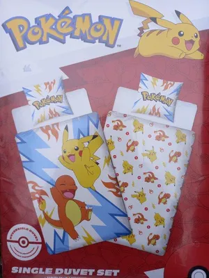 Produktbild von Pokémon Bettbezug 140x200cm mit Kopfkissenbezug 60x70cm - 1 Person Bettbezug
