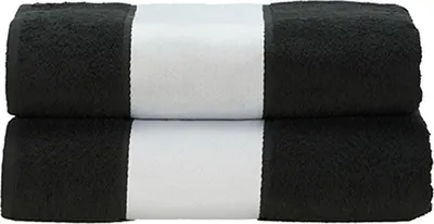 Produktbild von A&R AR081 | Badetuch SUBLI-Me® Bath Towel, 70 x 140 cm - Farbe: Black - Größe: 70 x 140 cm