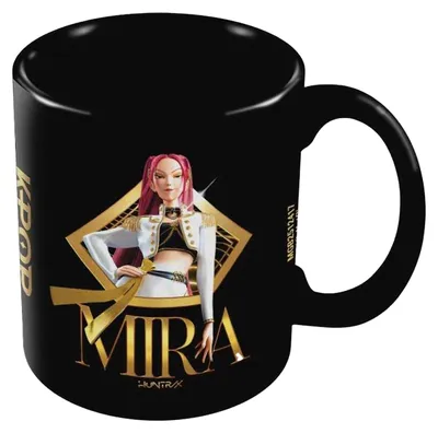 Immagine prodotto di K-Pop Demon Hunters - Tazza da caffè, ritratto, Mira PM13467 (taglia unica) (nero/oro)