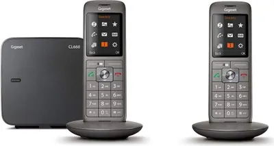 Produktbild von Gigaset CL660 DUO Strahlungsarmes Schnurlostelefon, Farbdisplay, Rufnummernanzeige, Freisprechfunktion, Babyfon-Funktion, USB-Anschluss, DECT