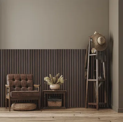 Productafbeelding van Akoestische wandpanelen, 6 stuks, 130 x 60 cm, met een walnootlook
