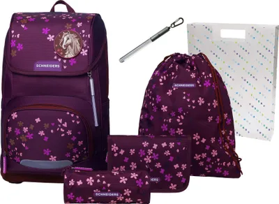 Produktbild von Schneiders Freizeitrucksack Ergoplus 2in1 Schulranzen Set 7-teilig 22L Berry Blossom beere