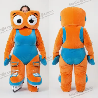 Immagine prodotto di Coppie MASTICOT di Pattini da Ghiaccio a Motivo Cartoon Arancione Vivace