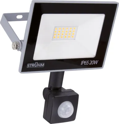 Produktbild von Außenlampe Wand LED Bewegungsmelder mit Schalter Glas 15,9 cm hoch IP65 Grau Weiß eckig neutralweiß 4200 K