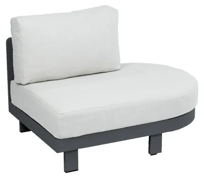Produktbild von Ovales Lounge-SofaTulum | Schwarz & Beige