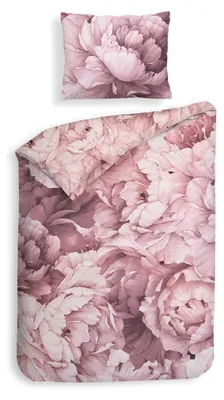 Produktbild von Heckettlane Wade Bettbezug - 135x200 cm – Baumwoll-Satin – Hochwertige Bettwäsche mit motiv – Weich - Atmungsaktiv und Hautfreundlich – inkl. 80x80 cm Kissenbezug – Beige