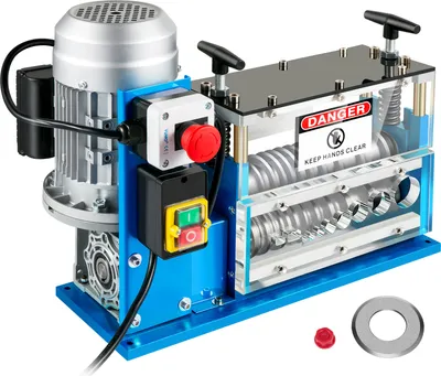 Obrázok produktu pre SucceBuy Elektrický odizolovač drôtov, 0,06-0,15 palca, automatický, 11 kanálov, 10 nožov, 75 ft/min, na recykláciu medených drôtov