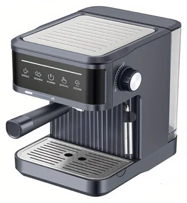 Productafbeelding van Espressoapparaat – Halfautomatische Koffiemachine – 20 Bar – Melkopschuimer – Zwart – 1,8 Liter