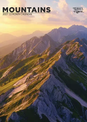 A3 Wandkalender 2027 – Berge, Monatsansicht, Wirobindung