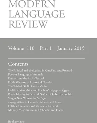Produktbild von Modern Language Review (110