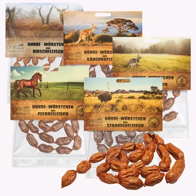 Produktbild von 5 x 100g - O Canis Premium Hundewürstchen 5 er Pack gemischt