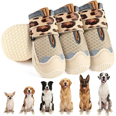 Imagen del producto de Zapatos transpirables para perros con bandas reflectantes y suela antideslizante - para verano
