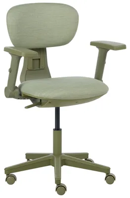 Produktbild von BELIANI Bürostuhl Grün Stoff Höhenverstellbar Drehbar Bremsbare Rollen Verstellbare Armlehnen Regulierbare Lehne Modern Drehstuhl Büro Arbeitszimmer