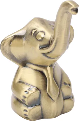 Obrázok produktu pre Elefantenstatue Zinklegierung Vintage Metall Glood Finish gepolsterte Basis Dekorative Ringe Halter für Schmuck