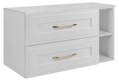 Immagine prodotto di Set di mobili da bagno, bianco, 80 (60 + 20) x 46 x 58 cm, 3 colori di maniglie tra cui scegliere