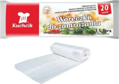 Zdjęcie produktu dla Kuchcik Woreczki Do Zamrażania Mrożenia Na Mrożonki 3,5l 20szt 25x35cm