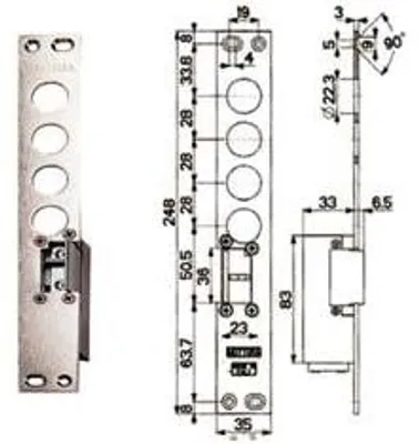 Obrázek produktu pro Elektrické protidesky 94077/28 – levá strana (94077S028N)