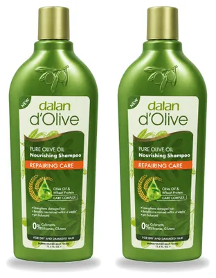 Obrázek produktu pro 2 x Šampon Dalan d'Olive pro obnovu vlasů, vhodný pro suché a poškozené vlasy, objem 400 ml - výhodná balení - 2 kusy
