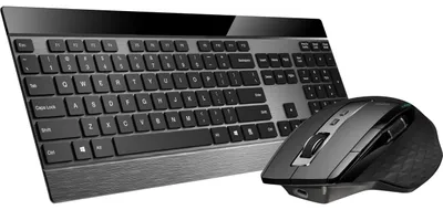 Produktbild von Rapoo 9900m, Volle Größe (100%), Membran Key Switch, QWERTZ, Schwarz, Maus enthalten