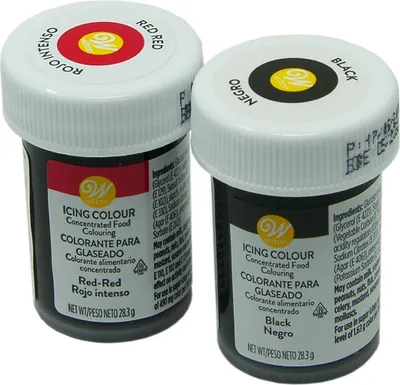 Produktbild von Wilton Glasurfarbe Tadago Set Rot Schwarz