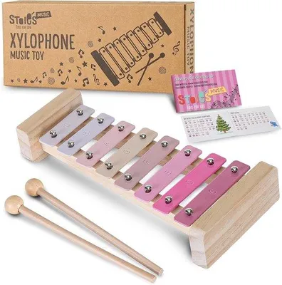Obrázek produktu pro Xylofon s klaviaturou, 8 kláves, pro děti - C dur, barevné klávesy - Vzdělávací hudební hračka pro batolata - Hračky a další