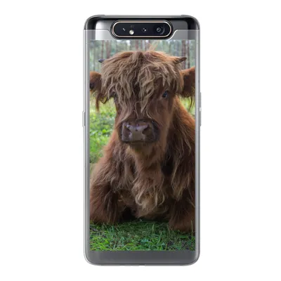 Produktbild von MuchoWow® Handyhülle Schutzhülle Hülle für Samsung Galaxy A80 Schottischer Highlander - Kröte - Tiere Silikon Softcase Handy Hülle - Schutzdeckel