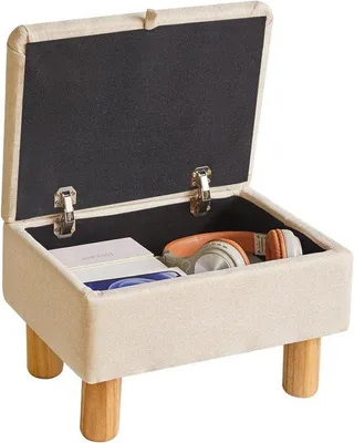 Produktbild von Ottomaanse Fußstütze - Beige - 40,6 x 30,5 x 24,1 cm